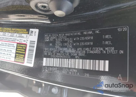 2021 Toyota Highlander Xle from USA, damaged, VIN 5TDGZRBH5MS064033